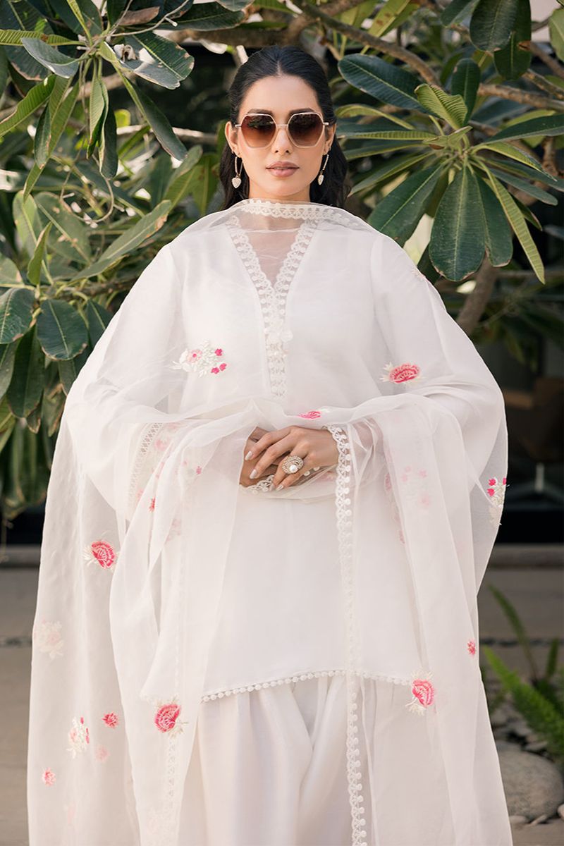 Deepak Perwani - Kut317 - Shisha Silk - Ethereal Ivory For Women - 2 Piece