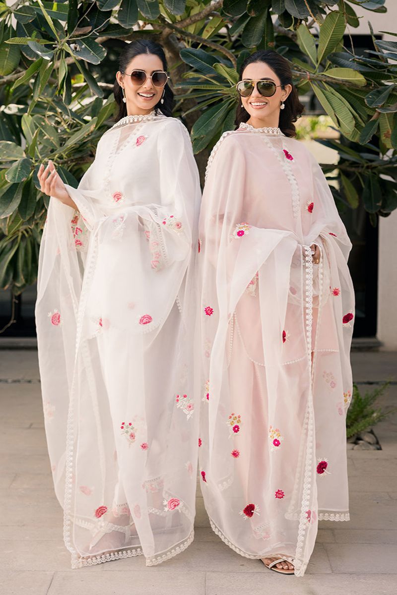 Deepak Perwani - Kut317 - Shisha Silk - Ethereal Ivory For Women - 2 Piece