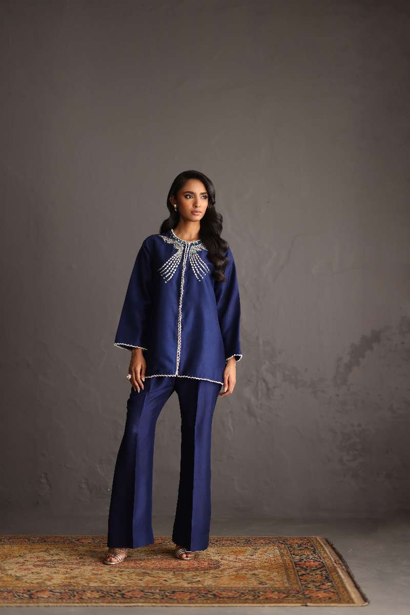 Deepak Perwani - Pure Raw Silk Suit For Women - 2 Piece