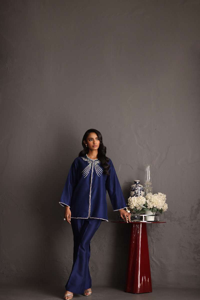Deepak Perwani - Pure Raw Silk Suit For Women - 2 Piece