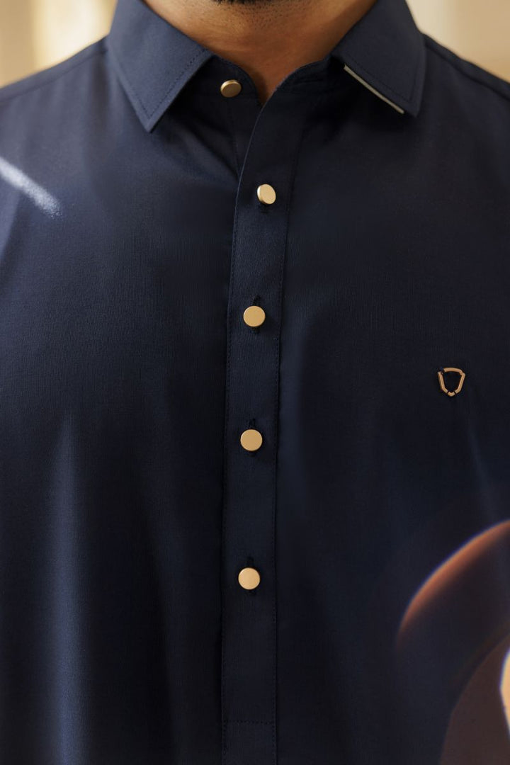 Deepak Perwani - jkt1508 & Kas911 - Navy Blue - 3 Piece
