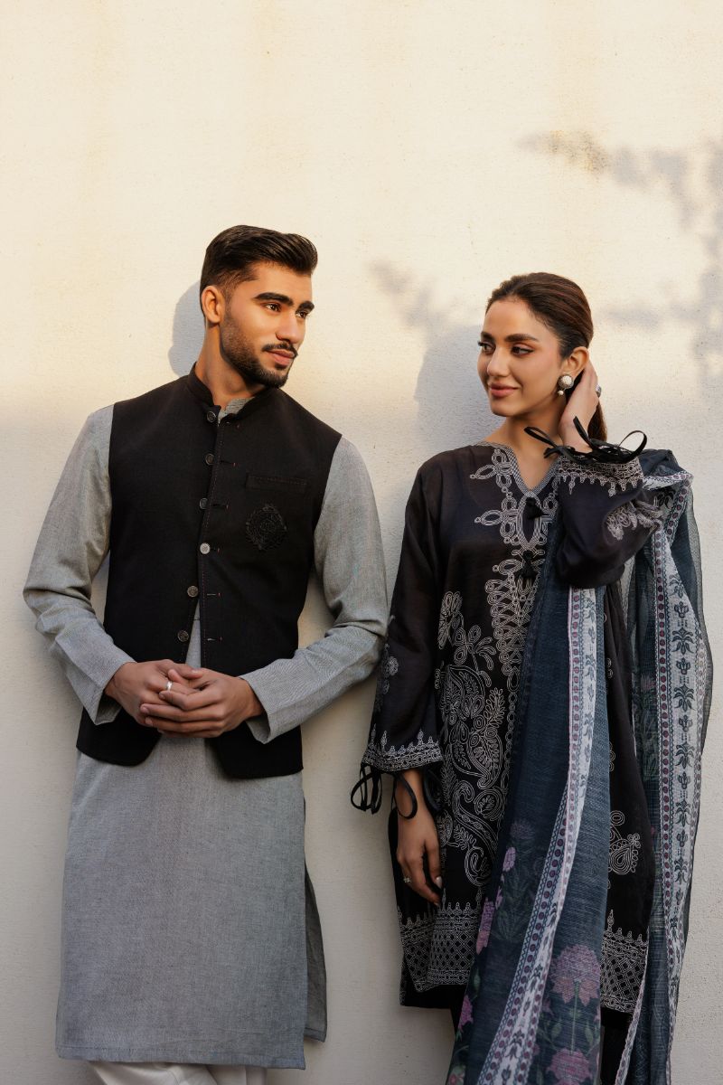 Deepak Perwani - jkt1511, Kur1384 & Pja23 - black - 3 Piece