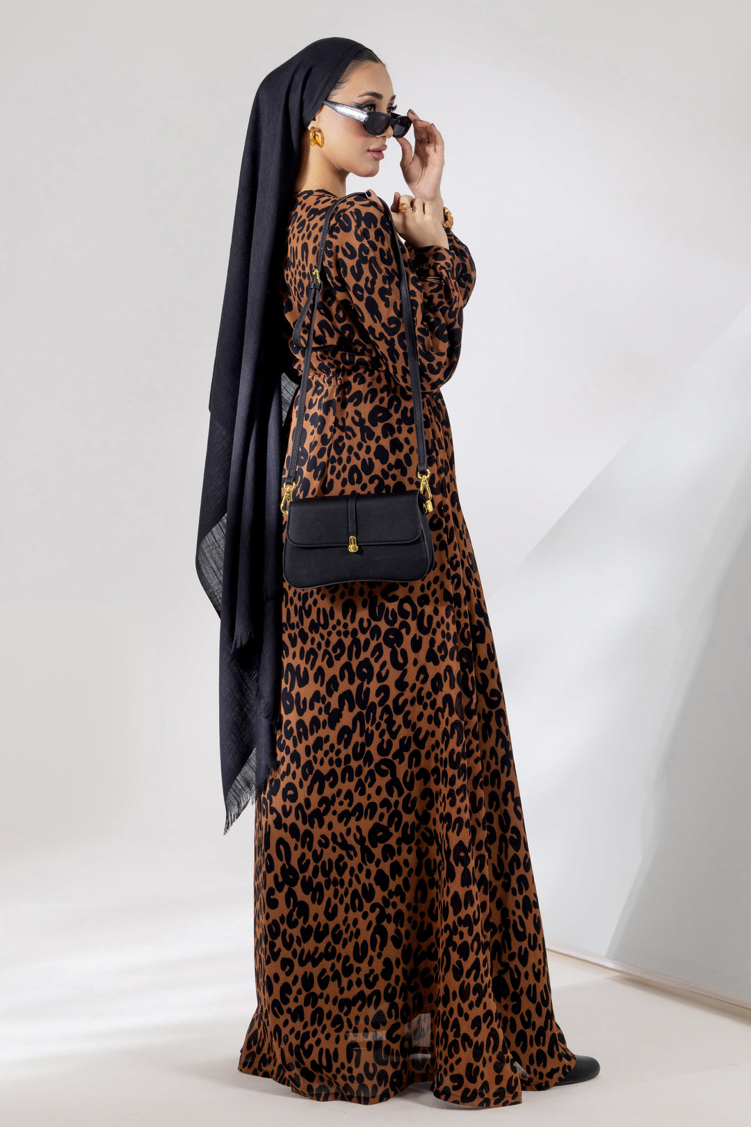Malbus - Desert Cheetah - Chiffon - Black - 1 Piece
