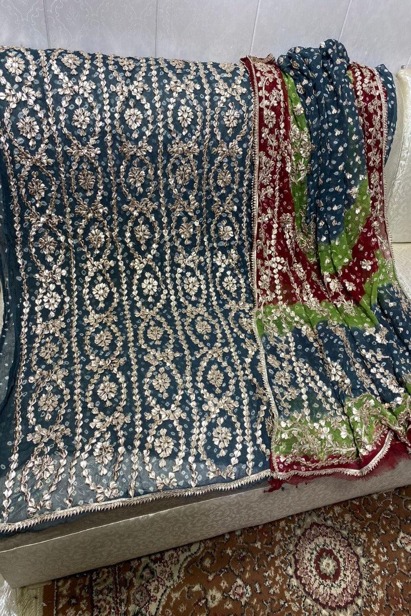 Designs By Amina - Chiffon Heavy Gota Jaal Chundri 2 Piece - 01