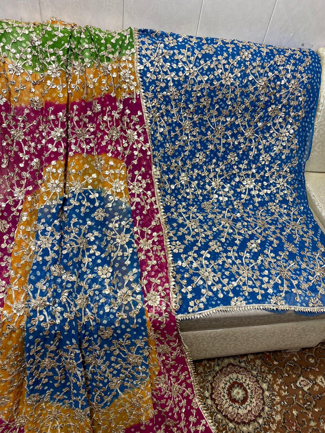 Designs By Amina - Chiffon Heavy Gota Jaal Chundri 2 Piece - 03