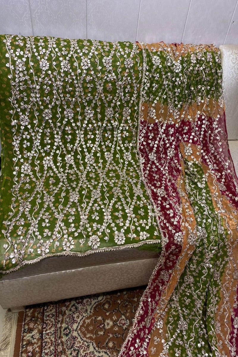 Designs By Amina - Chiffon Heavy Gota Jaal Chundri 2 Piece - 11