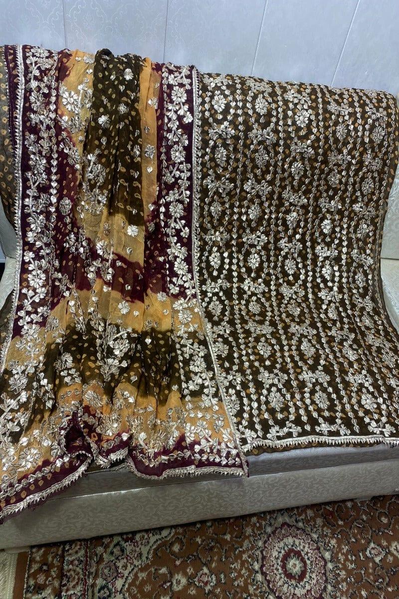 Designs By Amina - Chiffon Heavy Gota Jaal Chundri 2 Piece - 14