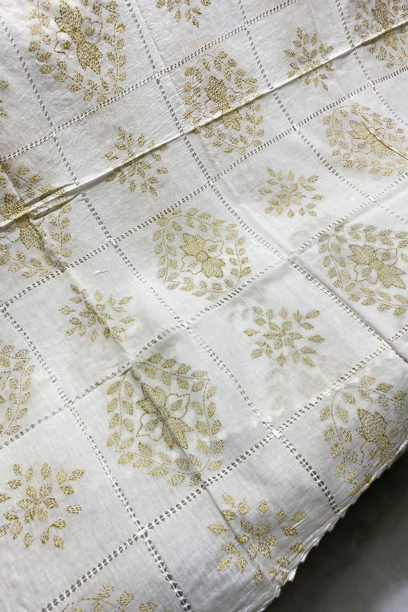 Designs By Amina - Hand Embroidered Thread Work Dupatta - 23