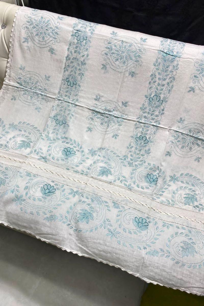Designs By Amina - Hand Embroidered Thread Work Dupatta - 24