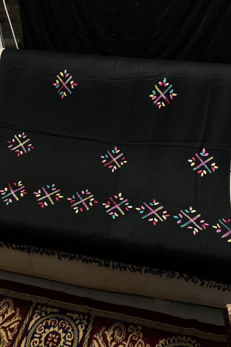 Designs By Amina - Hand Work Thread Paka Work - Wool Shawl - 17