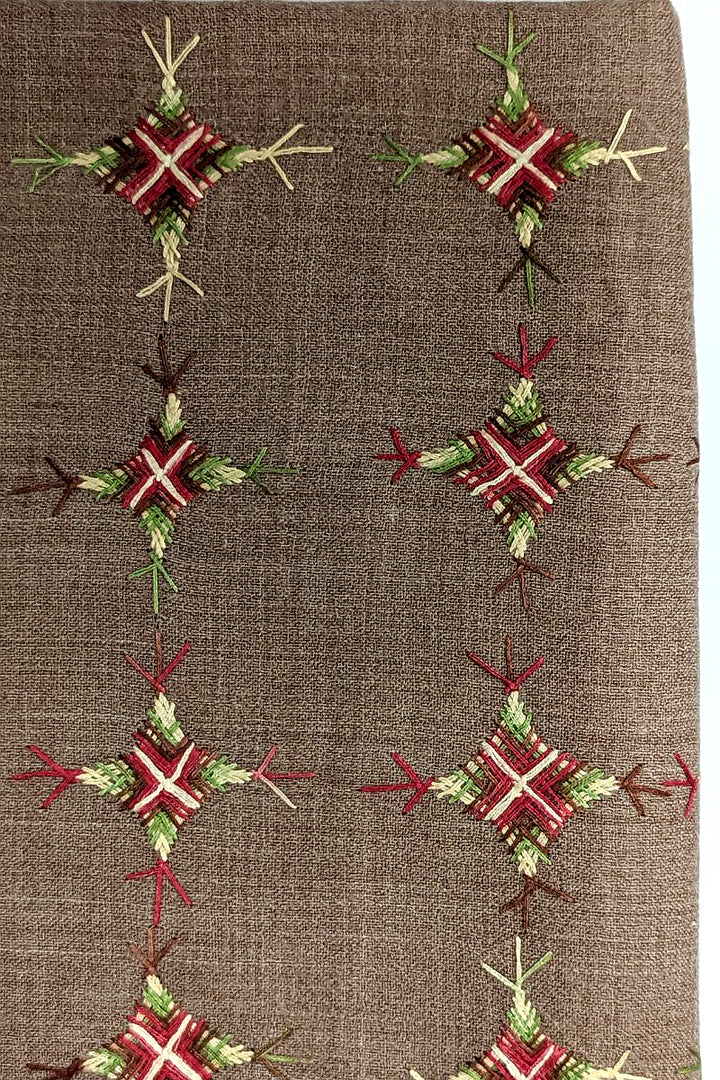 Designs by Amina - Hand Work - Brown - Wool - Shawl - 1 Piece - 0039