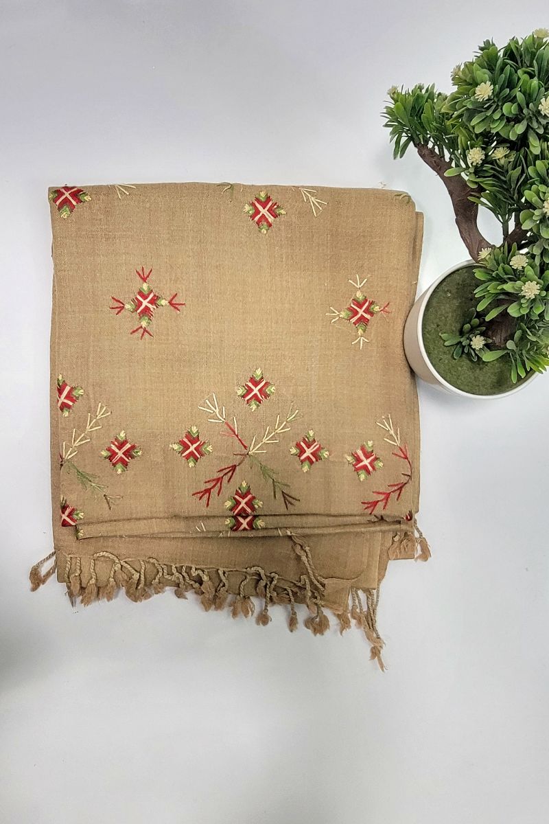 Designs by Amina - Hand Work - Wool - Shawl - 1 Piece - 0016