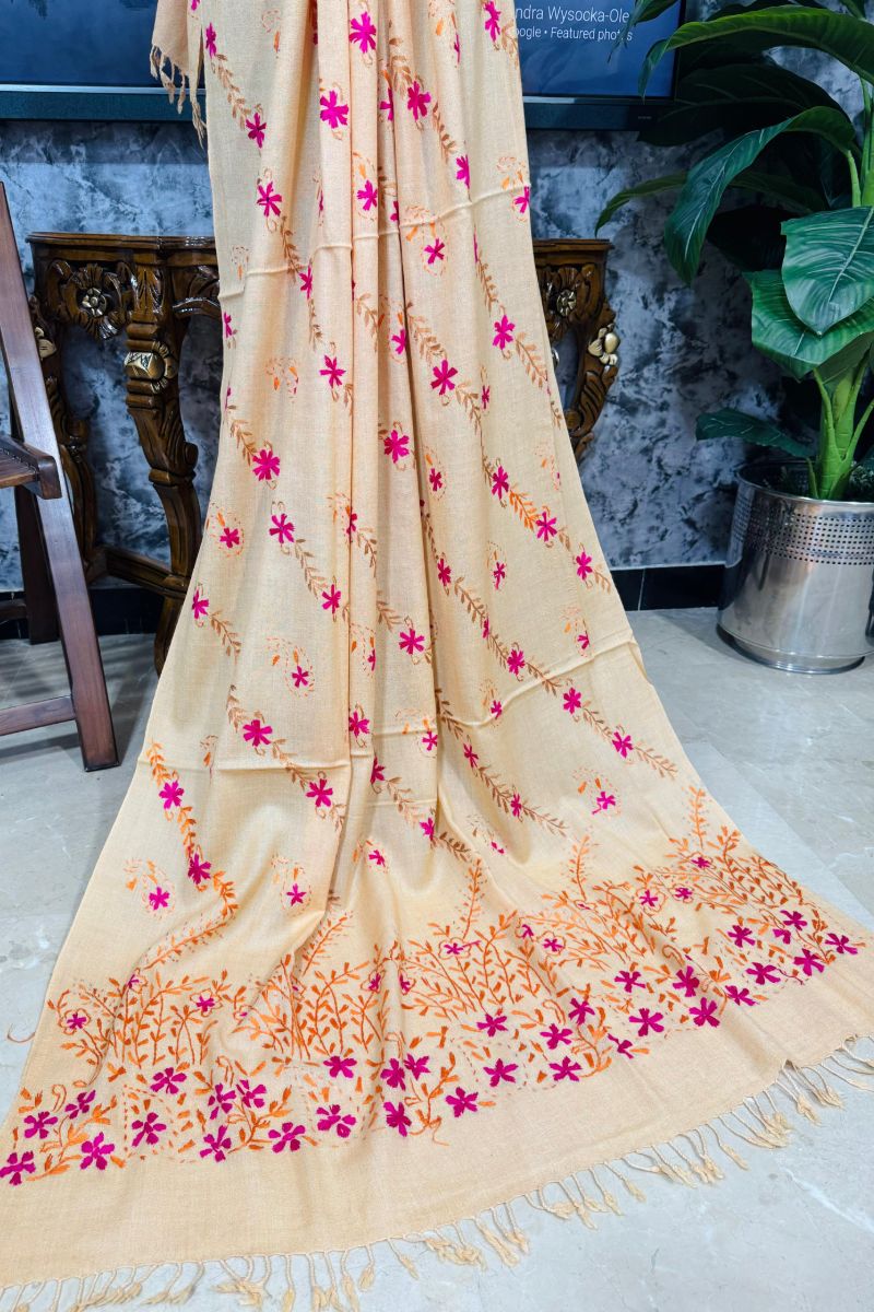 Designs by Amina - Hand Work - Wool Shawl - 1 Piece - 12