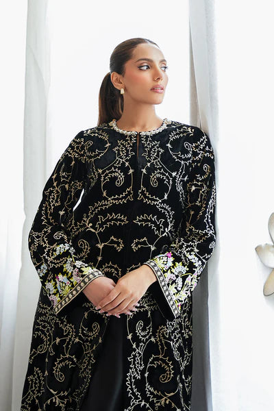 Sania Maskatiya - Dove Velvet Suit For Women - Ebony 1 Piece