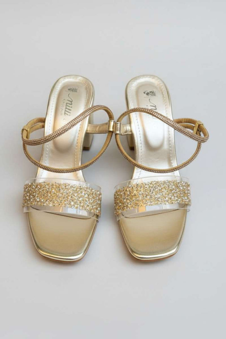 Milli Shoes - Block Heel Sandal For Women - Gold - Studio by TCS