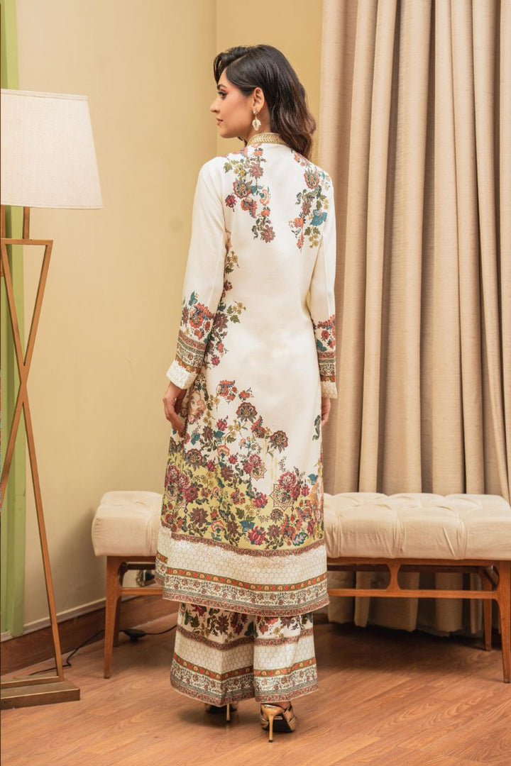 Shamaeel - ECK-26 - White - Khaddi Silk - 2 Piece