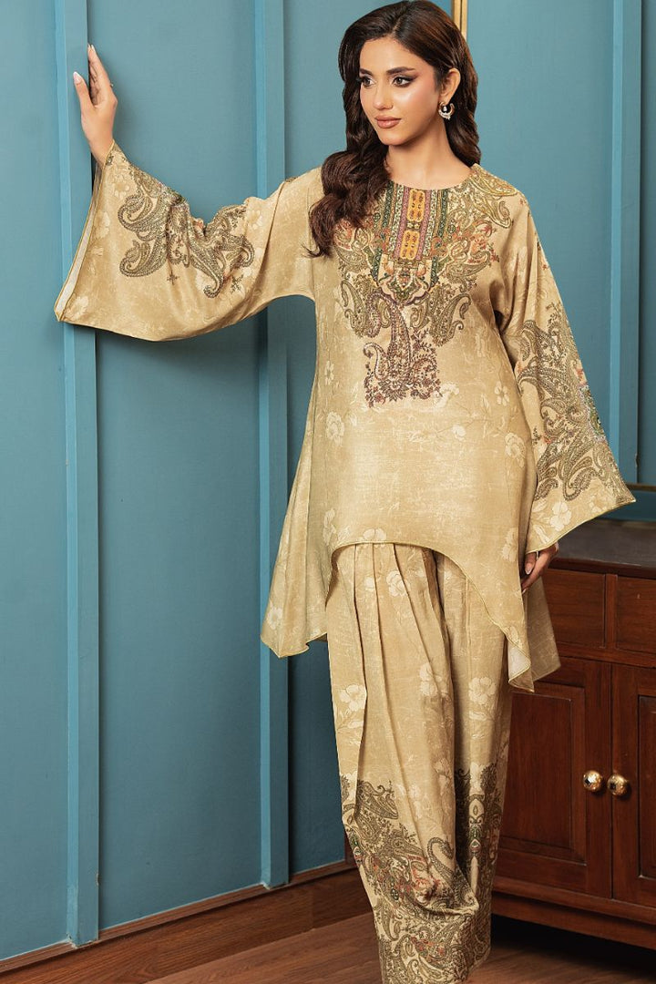 Shamaeel - ECK-31 - Beige - Crepe - 2 Piece