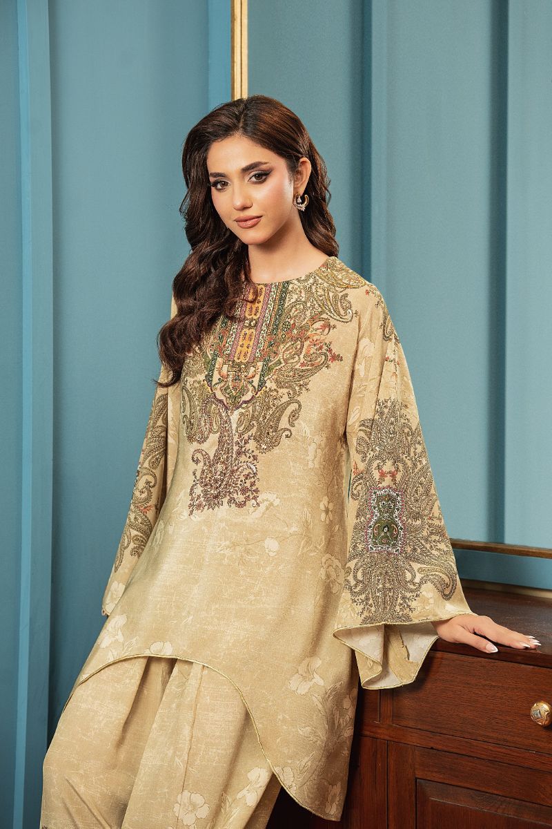 Shamaeel - ECK-31 - Beige - Crepe - 2 Piece