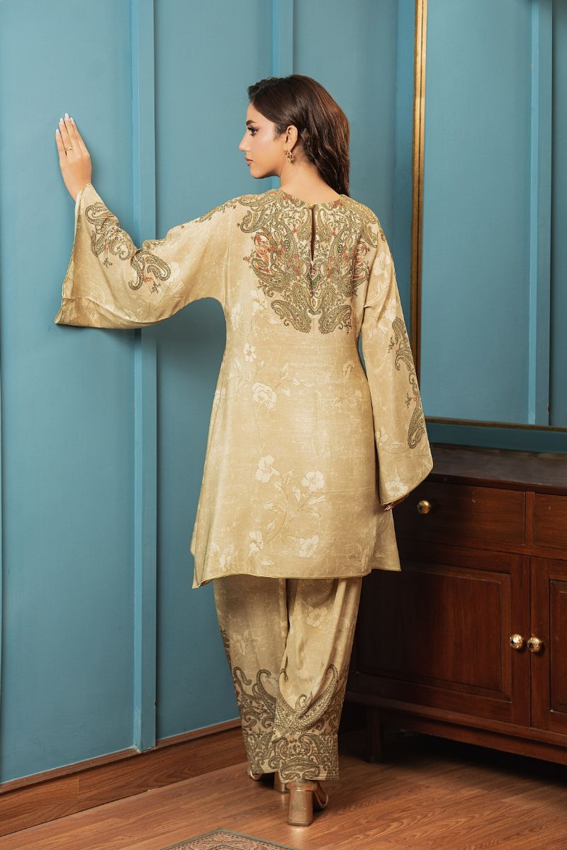 Shamaeel - ECK-31 - Beige - Crepe - 2 Piece