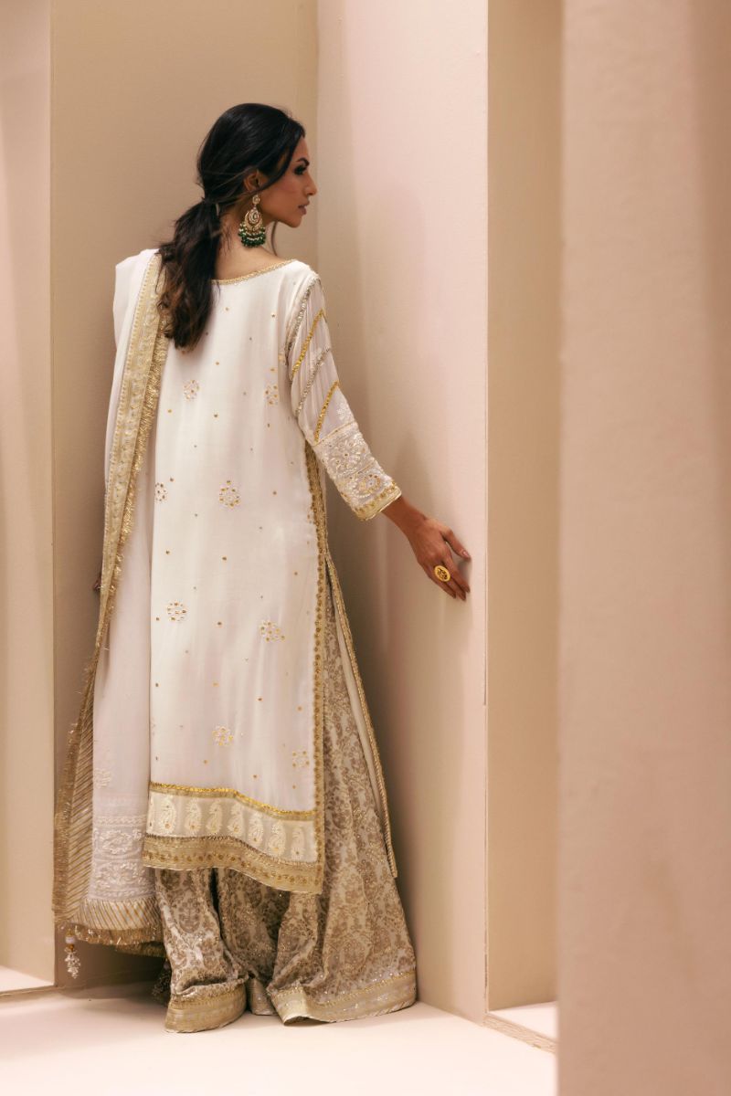 Shehrnaz - SHK-1394 - White - Chikankari - 3 Piece