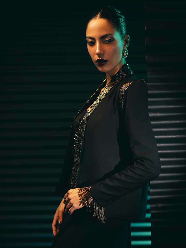 Sanam Chaudhri Metis Jacket Black 1 Piece