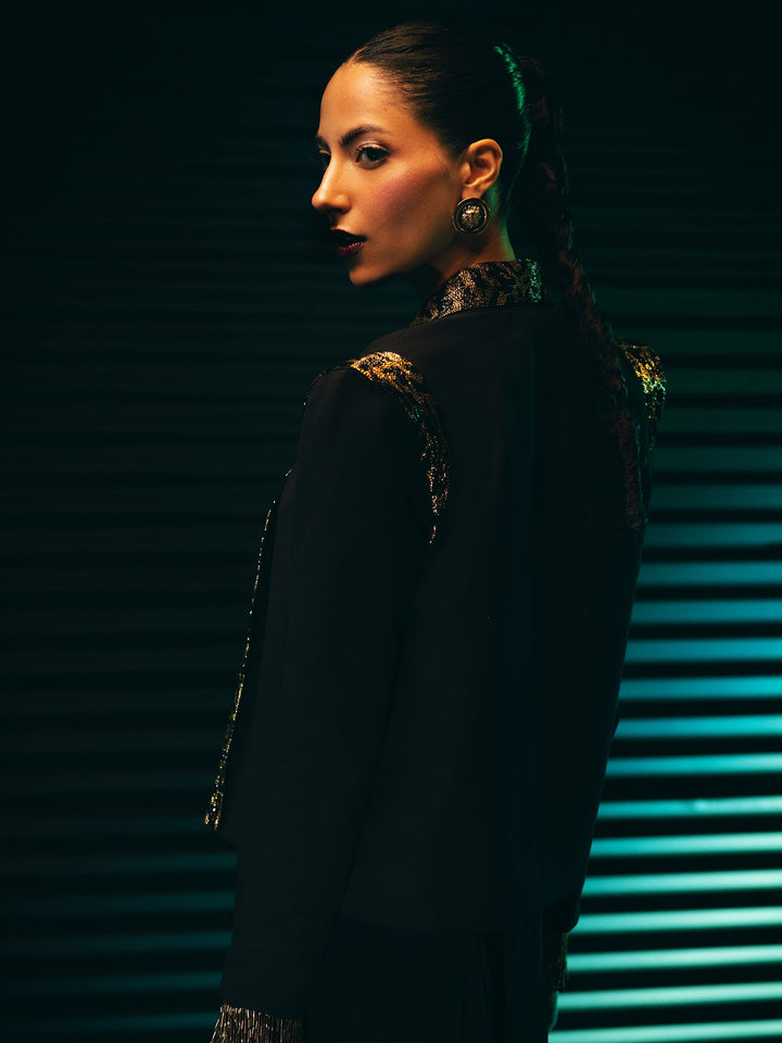 Sanam Chaudhri Metis Jacket Black 1 Piece