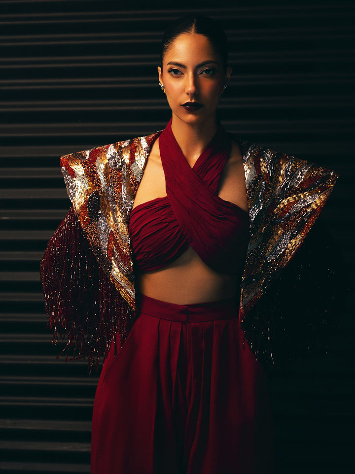 Sanam Chaudhri Scarletta Jacket nan 1 Piece