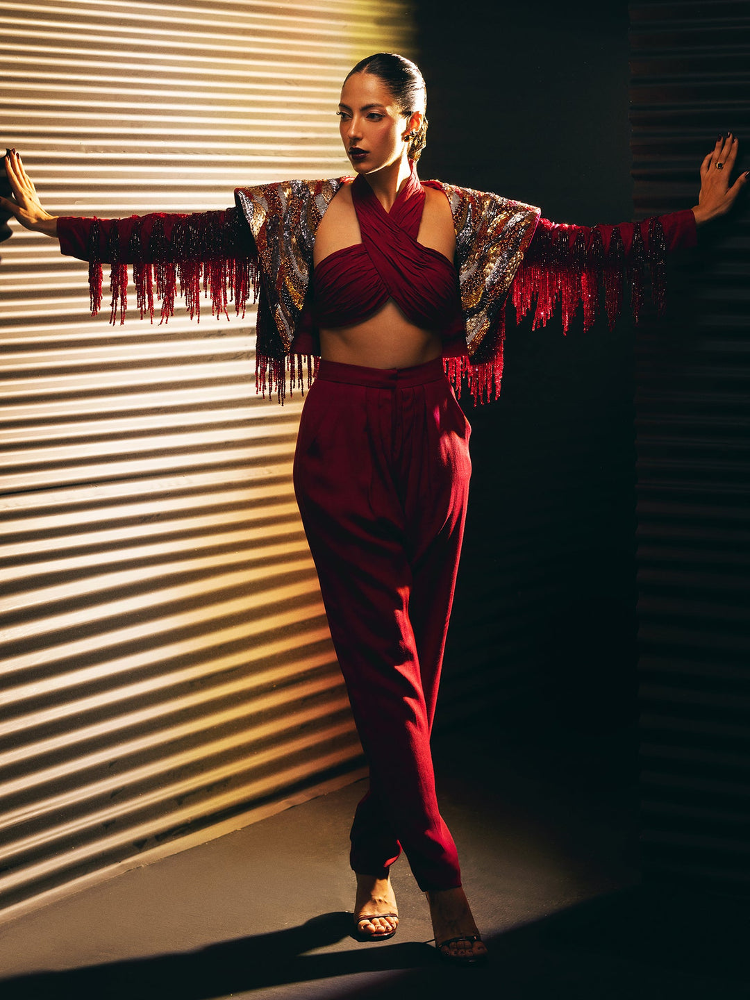 Sanam Chaudhri Scarletta Jacket nan 1 Piece