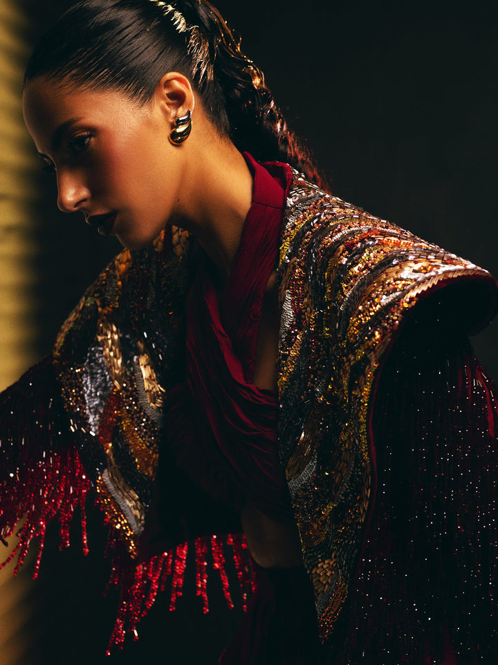Sanam Chaudhri Scarletta Jacket nan 1 Piece