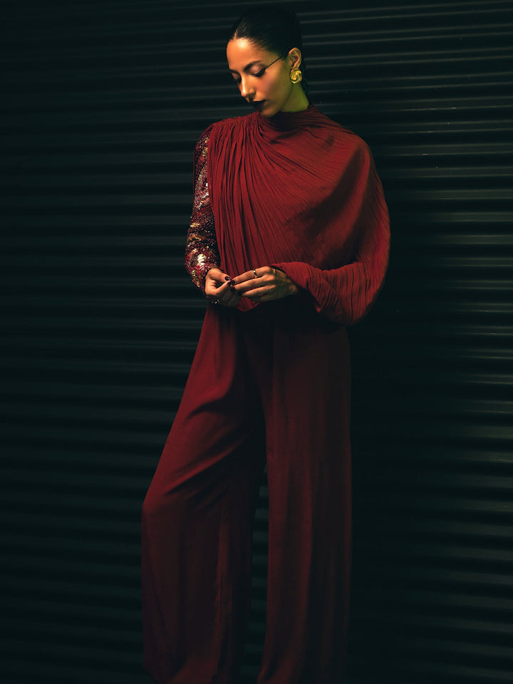 Sanam Chaudhri Fortuna Red 1 Piece