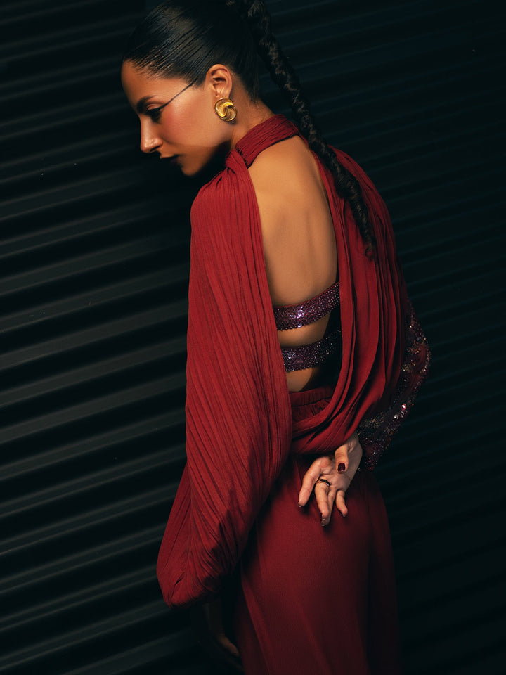 Sanam Chaudhri Fortuna Red 1 Piece
