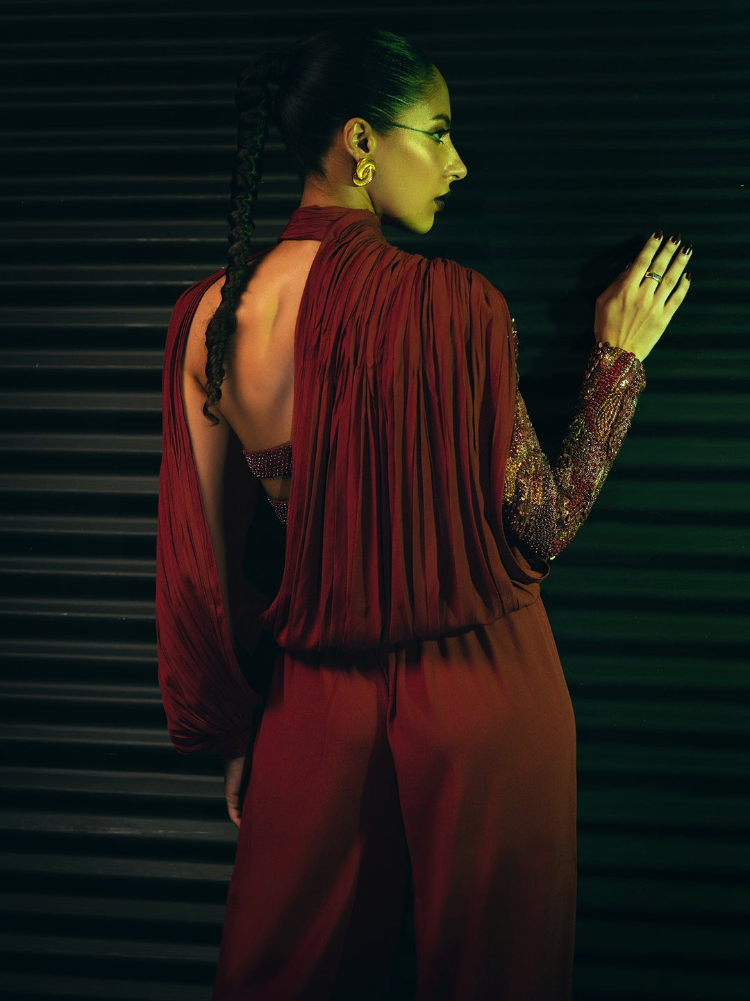 Sanam Chaudhri Fortuna Red 1 Piece
