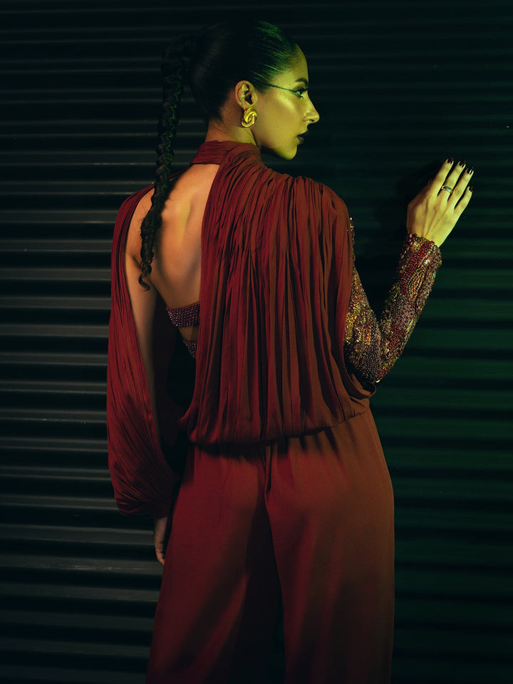 Sanam Chaudhri Fortuna Red 1 Piece