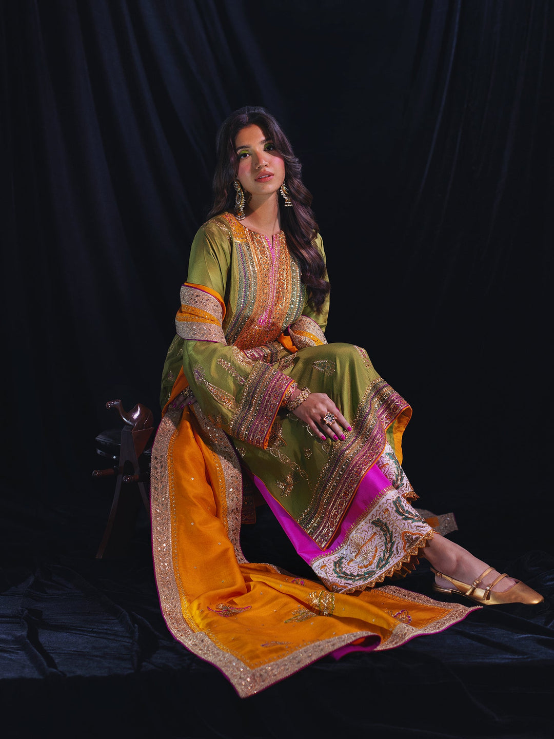 Sanam Chaudhri JAWHAR Green 2 Piece