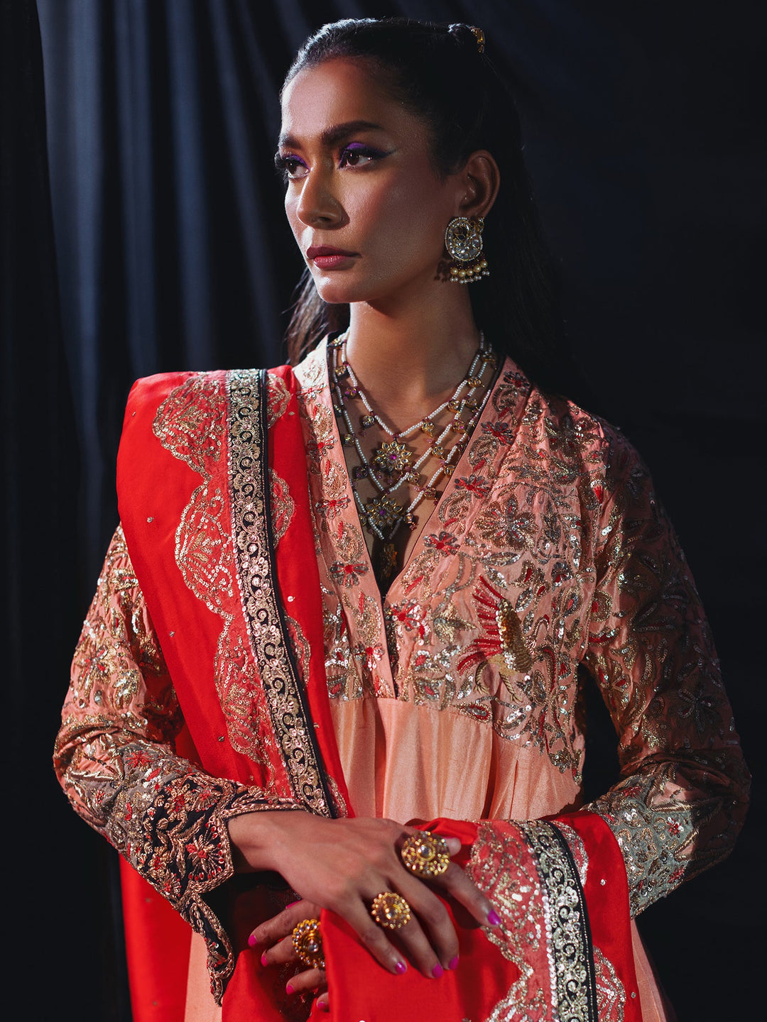Sanam Chaudhri ZAIRA Orange 2 Piece