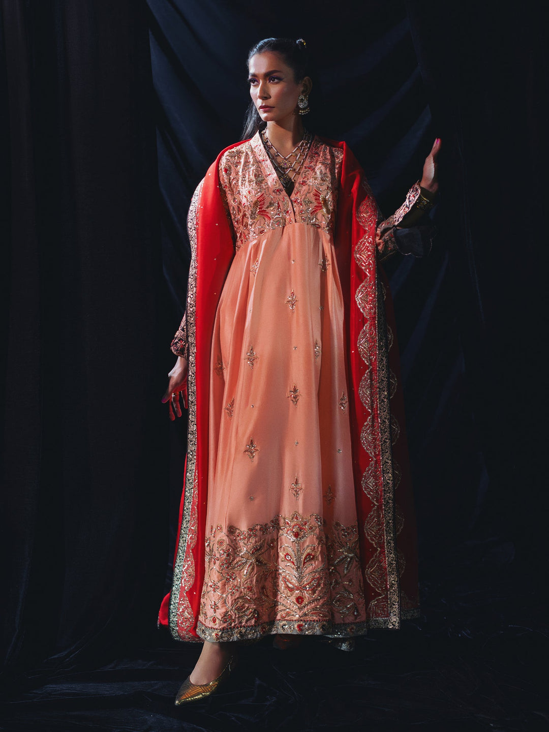 Sanam Chaudhri ZAIRA Orange 2 Piece