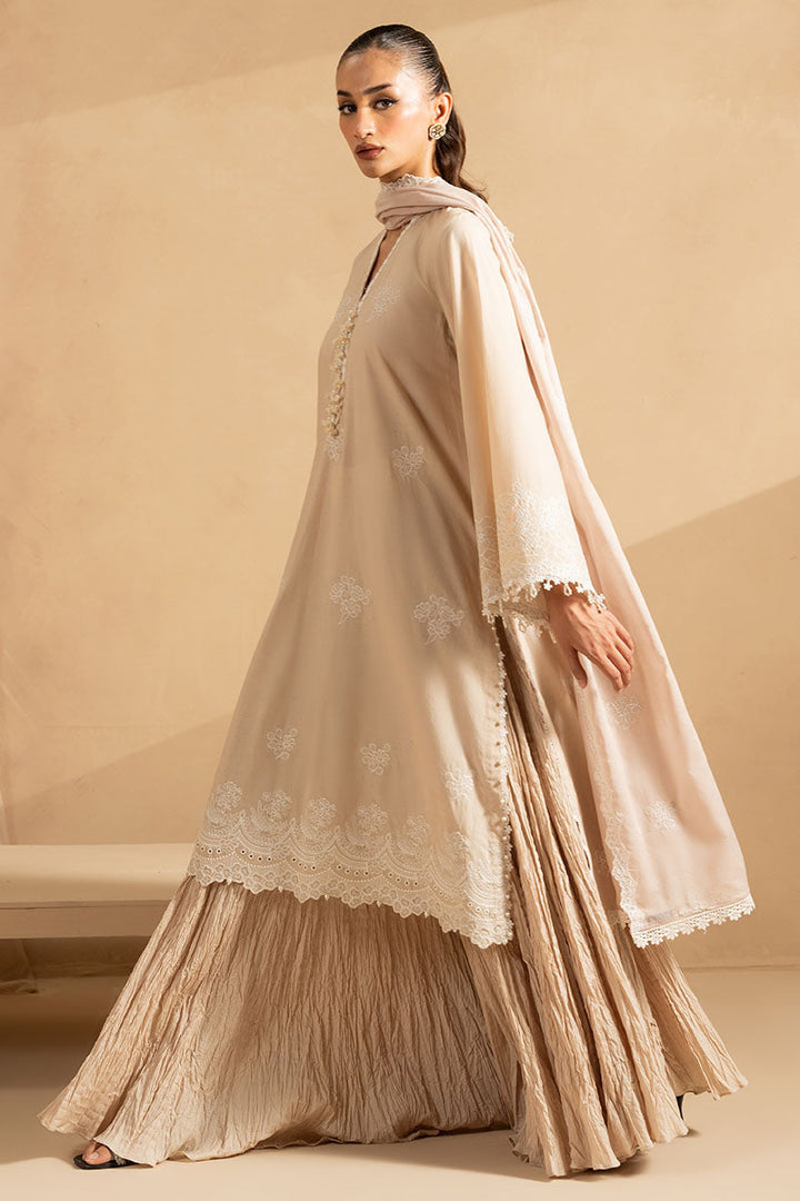 Cross Stitch - MOONLIT BEIGE - Lawn - 3 Piece - Unstitched