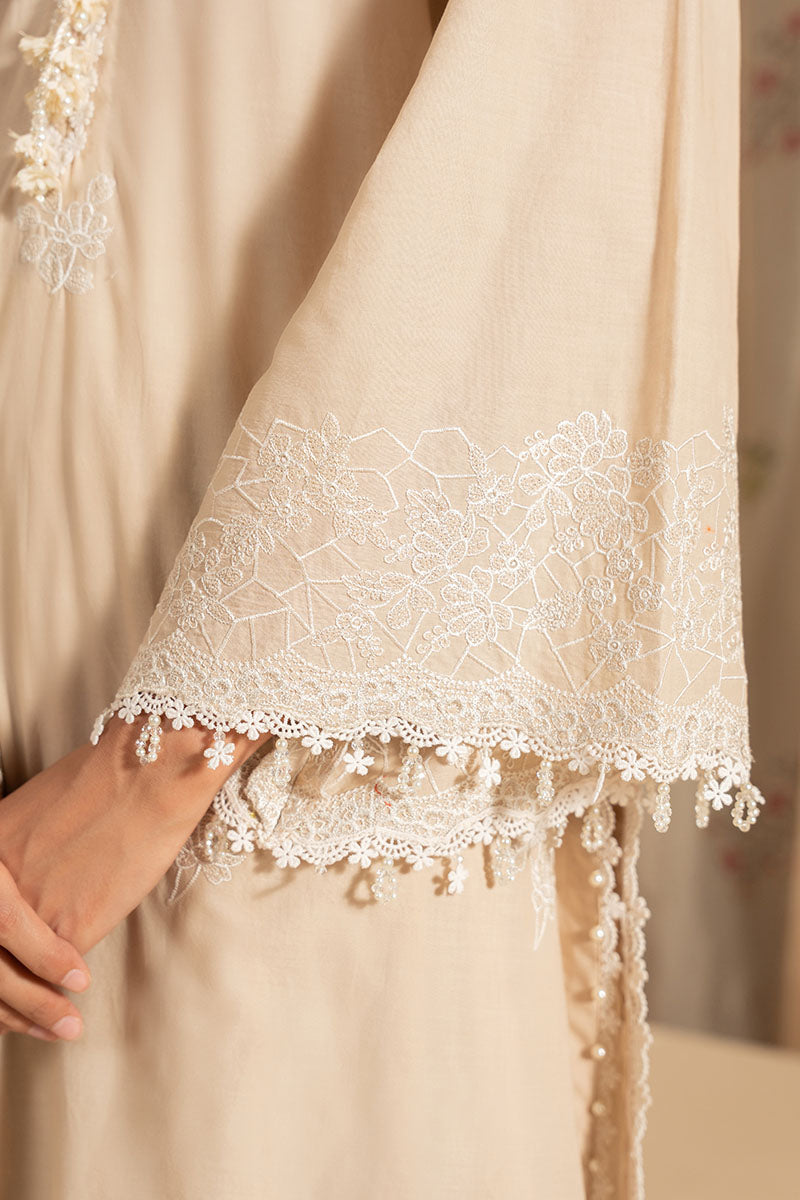 Cross Stitch - MOONLIT BEIGE - Lawn - 3 Piece - Unstitched