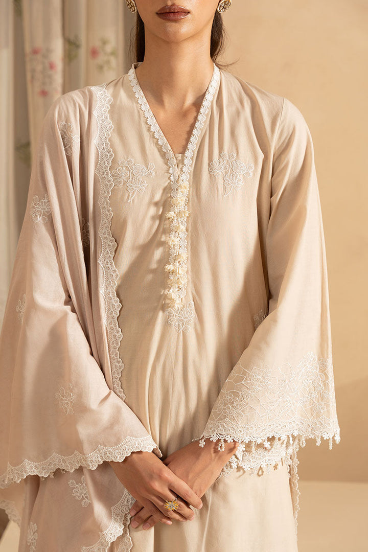 Cross Stitch - MOONLIT BEIGE - Lawn - 3 Piece - Unstitched