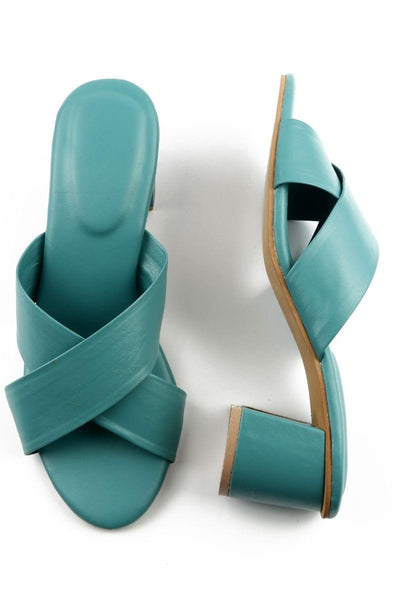 EazeStep - Seagreen plain with Heels - Studio by TCS