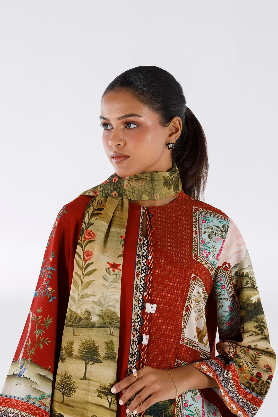 Sana Safinaz - Printed Dobby Suit For Women - 2 Piece
