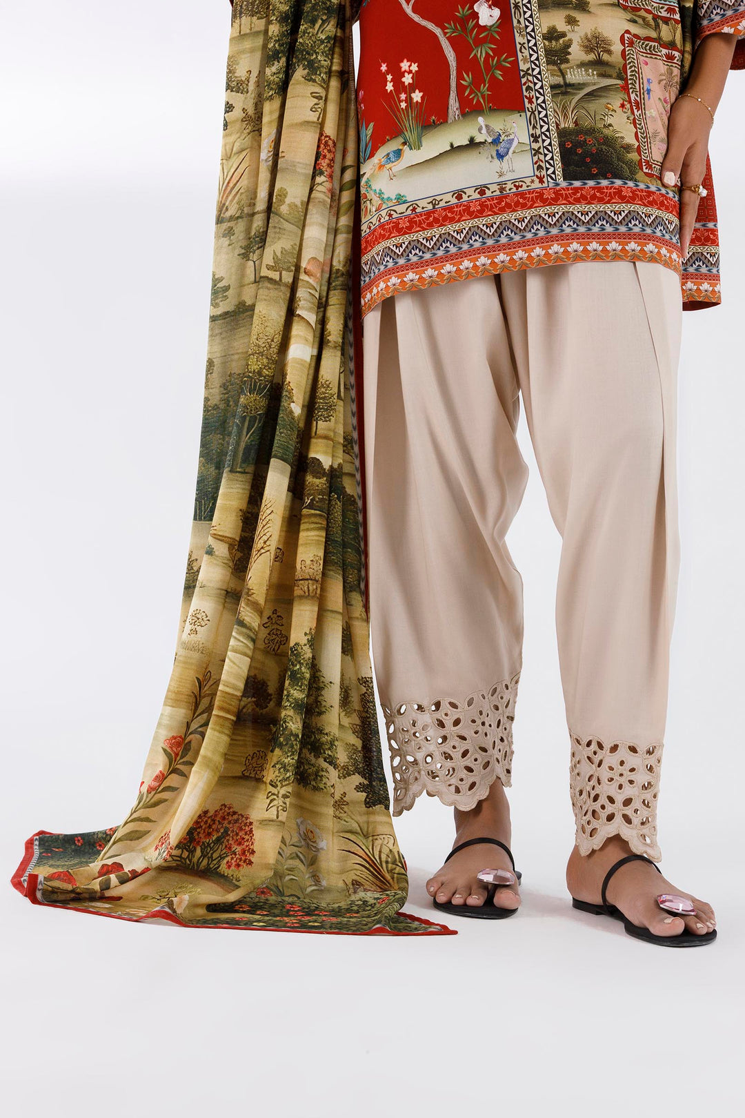 Sana Safinaz - Printed Dobby Suit For Women - 2 Piece