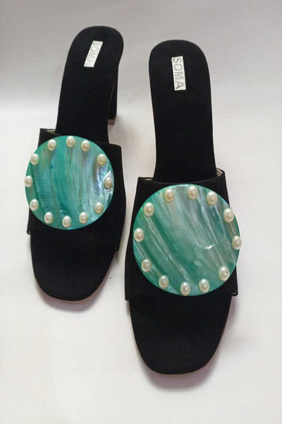 Soma - Ferozi stone heel - Black - Suede - Studio by TCS