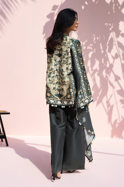 Sania Maskatiya - Fiona Crepe & Raw Silk Suit For Women - Ebony - 3 Piece