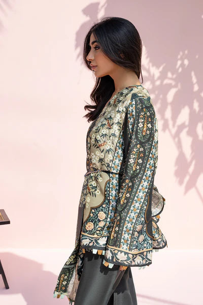 Sania Maskatiya - Fiona Crepe & Raw Silk Suit For Women - Ebony - 3 Piece