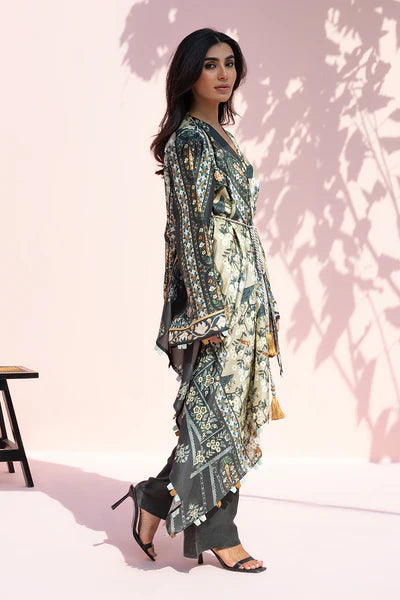 Sania Maskatiya - Fiona Crepe & Raw Silk Suit For Women - Ebony - 3 Piece