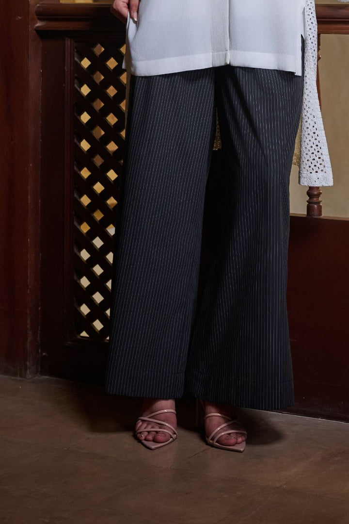 Gulabo - NOIR FLOWY PANT - Egyption Cotton - Black Grey - 1 Piece