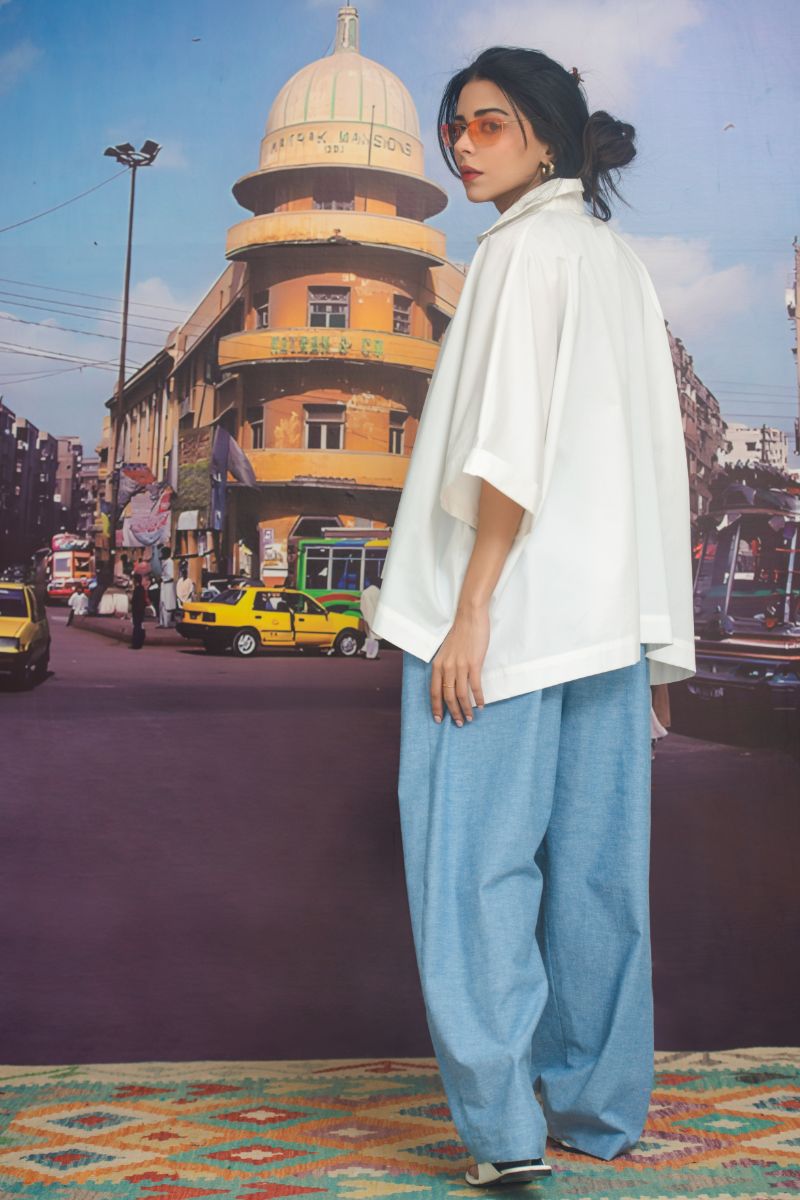 Gulabo - SHALWAR PANT DENIM - Denim Blue - 100% Cotton Denim - 1 Piece