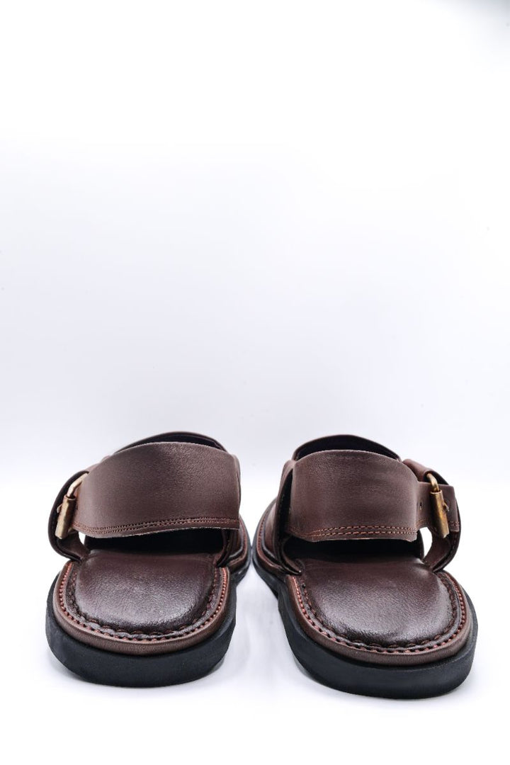 Alifyay - Gogo Dark Brown Peshawari Sandal