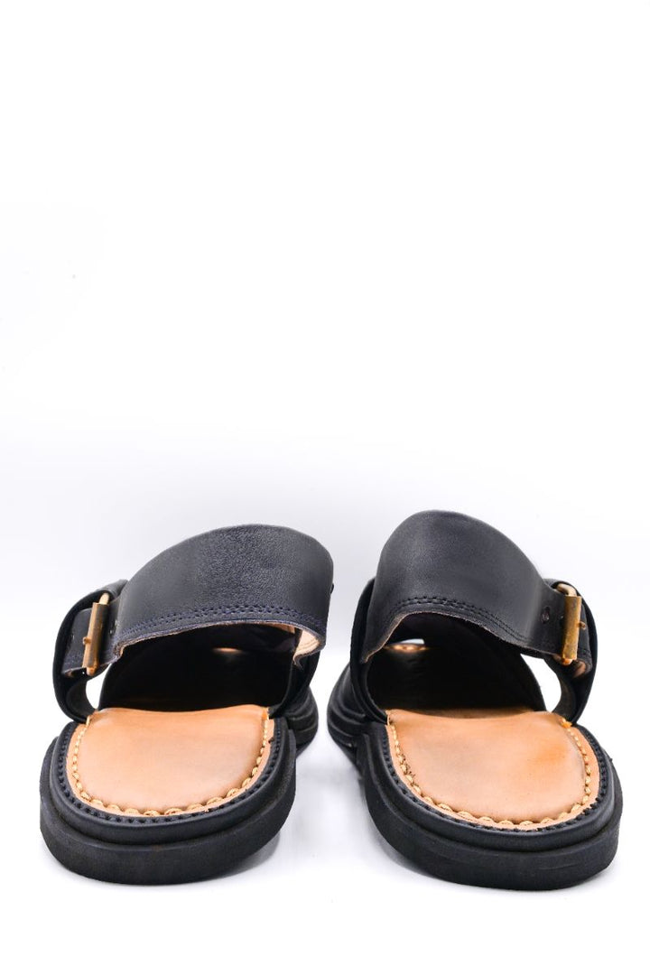 Alifyay - Gogo Matte Black Peshawari Sandal